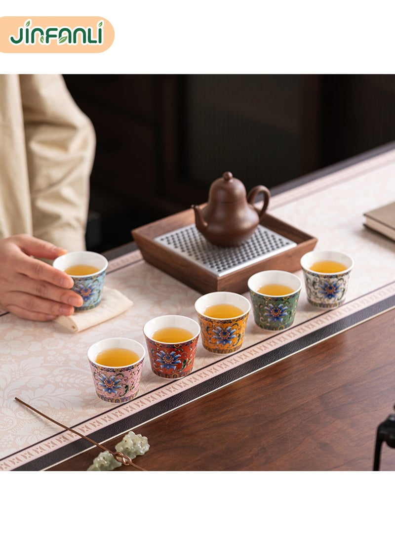 JINFANLI Ceramic Enamel Master Tea Cup with Personalized Tea Bowl - Style 1: Handcrafted Artisan Quality, Traditional Tea Bowl Silhouette, Customizable Design for Tea Connoisseurs - Image 4