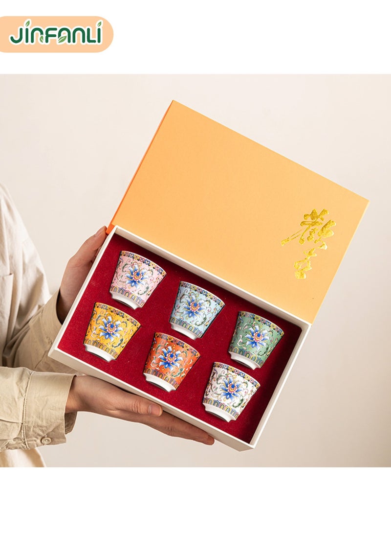 JINFANLI Ceramic Enamel Master Tea Cup with Personalized Tea Bowl - Style 1: Handcrafted Artisan Quality, Traditional Tea Bowl Silhouette, Customizable Design for Tea Connoisseurs - Image 2