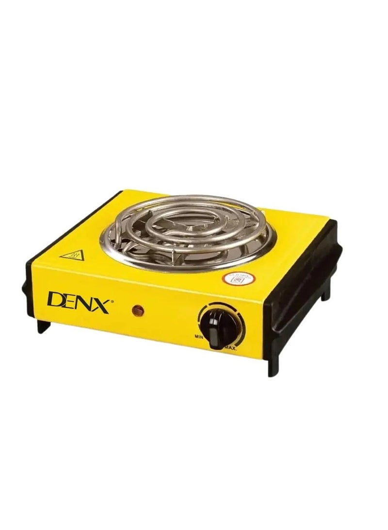 Denx Electric Spiral Heating Stove From Denex, 1000 Watts, Yellow/Black | DX2035 - Image 1