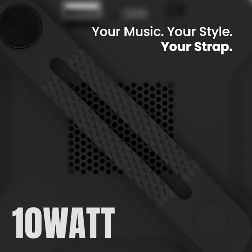 Toreto Jolly+ 10W Portable Bluetooth Speaker with BT v5.3, Up to 6H Playtime, Durable ABS Body, AUX/USB/TF Support, Type-C Charging & Rubber Carry Belt | Multi-Functional Controls (Black) - Image 3
