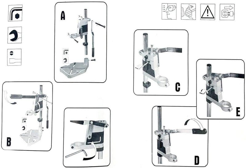 MLD MLD Bench Drill Press Stand | Drill Press Stand | Clamp Base Frame for Electric Drills | DIY Tool Press Hand Drill Holder Power Tools Accessories for Drilling in Home or Store Etc AKK-8459  - Image 5