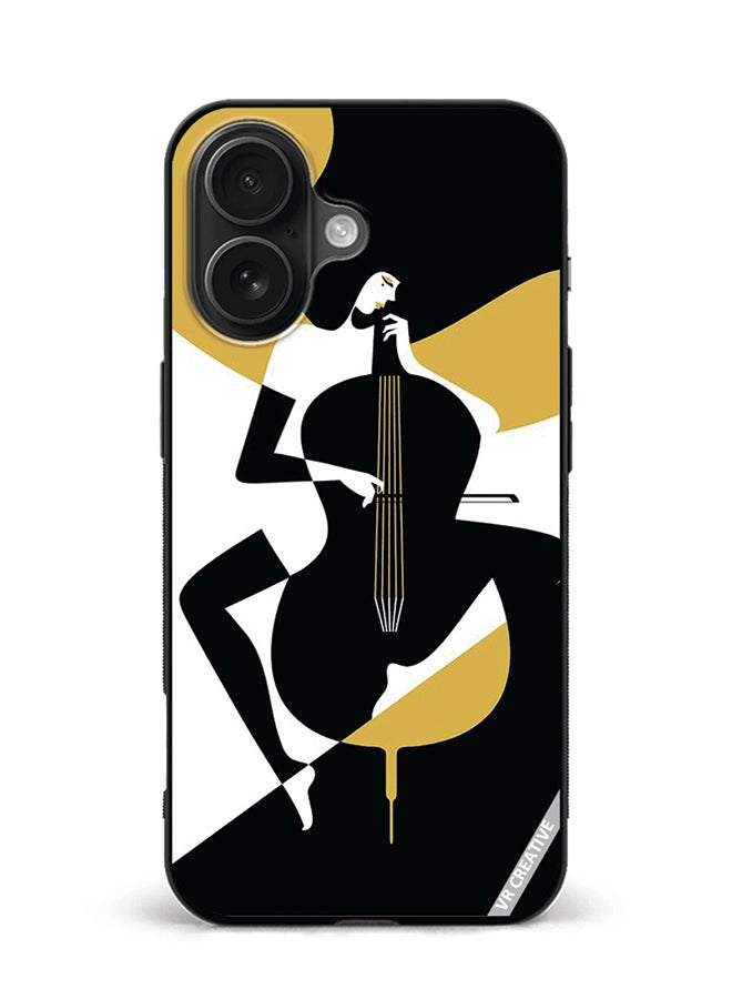 VR CREATIVE Protective Case Cover For Apple iPhone 16 Plus Girl With Instrument Design Multicolour