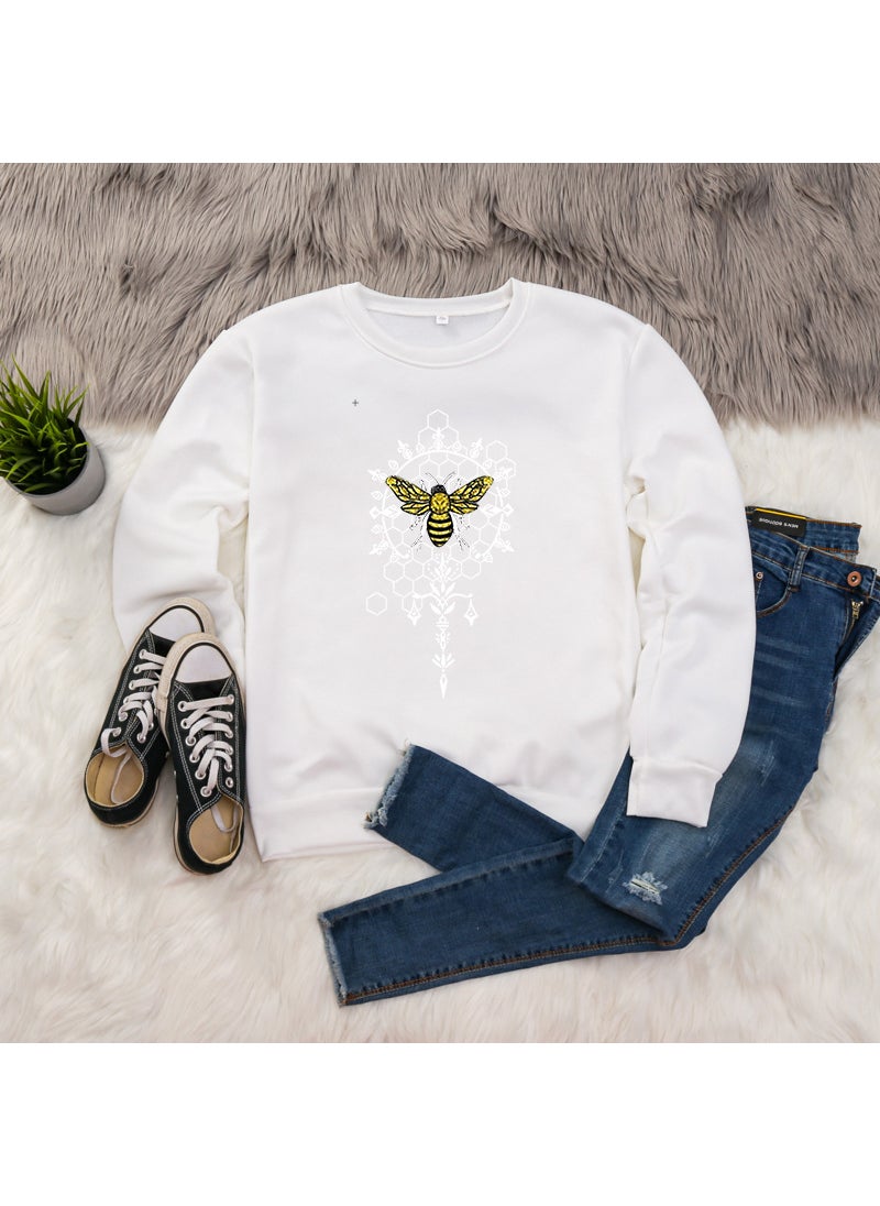 Generic - 2024 eBay Independent Station Animal Letter Print round Neck Long Sleeve Sweatshirt for Men And Women Street Style Polyester Fiber Blue - Image 1