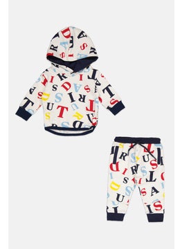 Toddlers Boy 2Pcs Graphic Print Sweatshirt And Pants Set, Multicolor