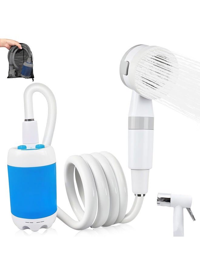 Mndstek Portable Shower, Portable Camping Shower Pump, USB Rechargeable Outdoor Showers, Waterproof Electric Portable Shower with 2 Spray Modes, 4000mah, For Camping, Hiking, Rv & Pet Cleaning (1 PACK) - Image 1