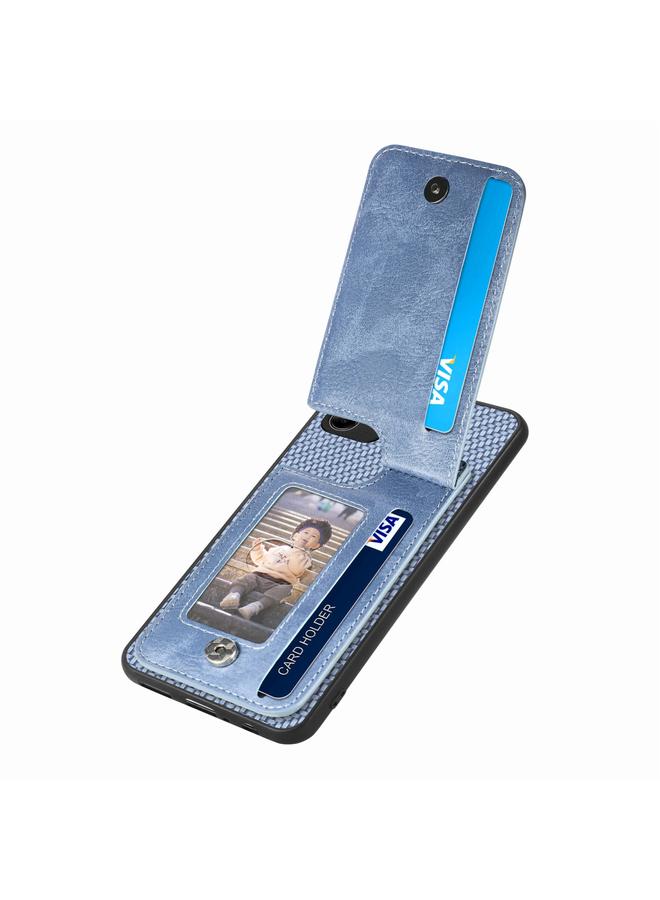 S-TOP Case For Samsung Galaxy A04 4G Carbon Fiber Vertical Flip Zipper Wallet Phone Case - Image 3