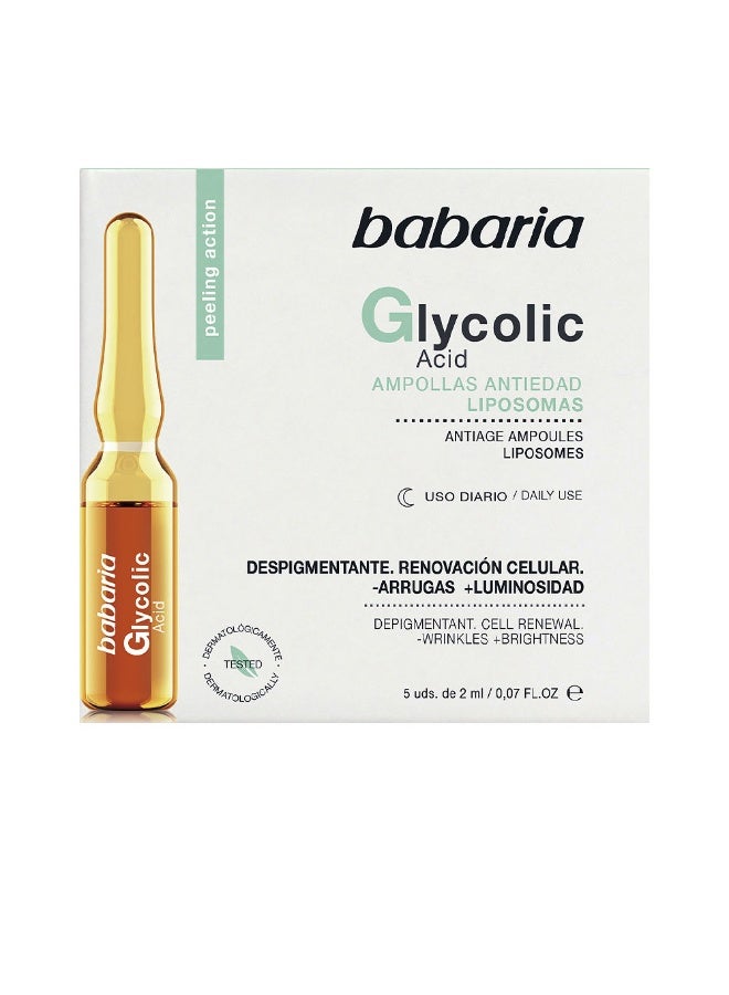Babaria Glycolic Acid Cell Renewal Ampoules 5X2ml - Image 1