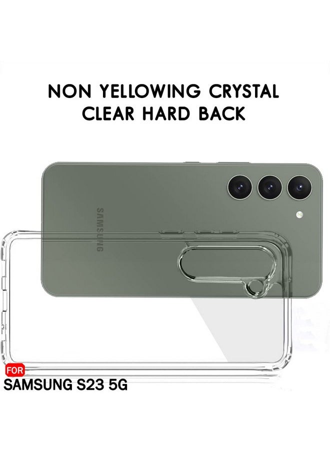 ذا جيفت كارت جراب خلفي مقاوم للصدمات فائق الجودة من TheGiftKart لهاتف Samsung Galaxy S23 5G | حماية للكاميرا | جراب خلفي صلب لهاتف Samsung S23 5G (PC & TPU، ظهر شفاف للغاية، جوانب شفافة)  - Image 3