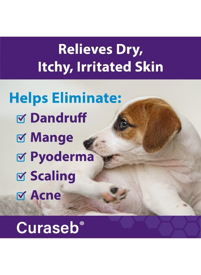 BEXLEY LABS Curaseb Benzoyl Peroxide Dog Shampoo – Treats Mange, Demodex, Dandruff, Seborrhea, Pyoderma, Mites & Acne – Broad Spectrum Veterinary Formula, 12oz - Image 2