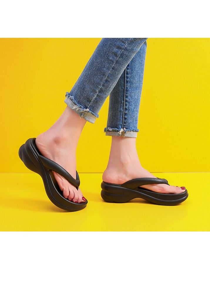 FASHION Women's Slippers Summer Outdoor Beach Shoes Casual Fashion Simple Anti-skid Wear-resistant Herringbone Slippers  - Image 4