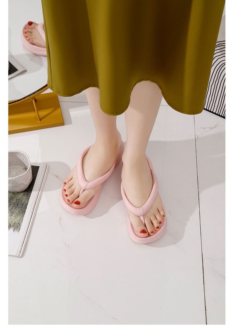 FASHION Women's Slippers Summer Outdoor Beach Shoes Casual Fashion Simple Anti-skid Wear-resistant Herringbone Slippers  - Image 3