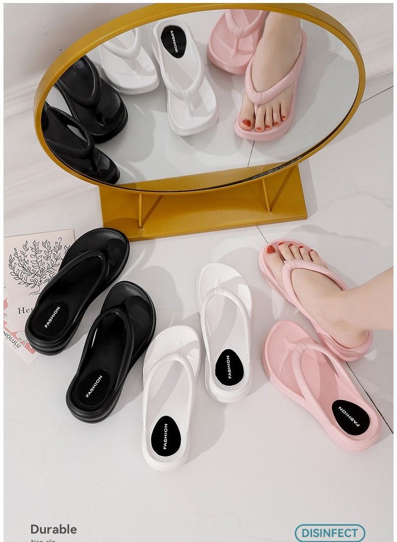FASHION Women's Slippers Summer Outdoor Beach Shoes Casual Fashion Simple Anti-skid Wear-resistant Herringbone Slippers  - Image 2