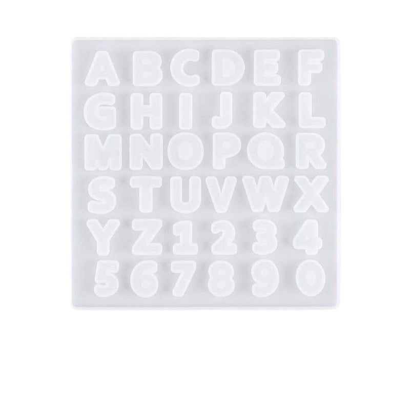 Snoogg SNOOGG Pack of 4/4 Piece of Small ABCD Mold Mould Epoxy Resin Casting Moulds for Resin, Resin Casting Big Alphabet Number Molds, Reusable Epoxy Molds for DIY Keychain Pendant Earring - Image 3