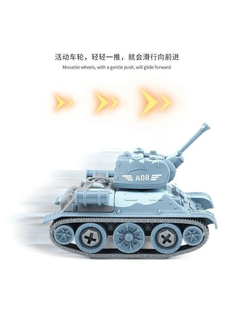 Building Toys Military Vehicle Set, Take Apart Assembly Toy, Boat Tank Helicopter car, Movable Wheels, Smooth Edges, Safe for Kids - Image 2