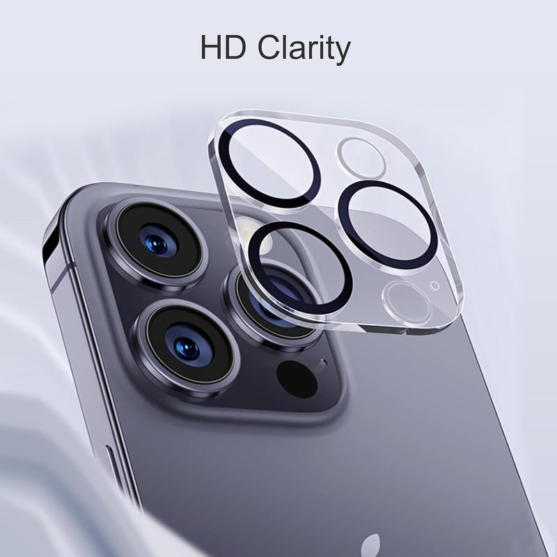 Ailun 3Pack Privacy Screen Protector for iPhone 15 Pro [6.1 inch]+3Pack Camera Lens Protector with Installation Frame,Dynamic Island Compatible,Anti Spy Private Tempered Glass[9H Hardness]-HD - Image 3