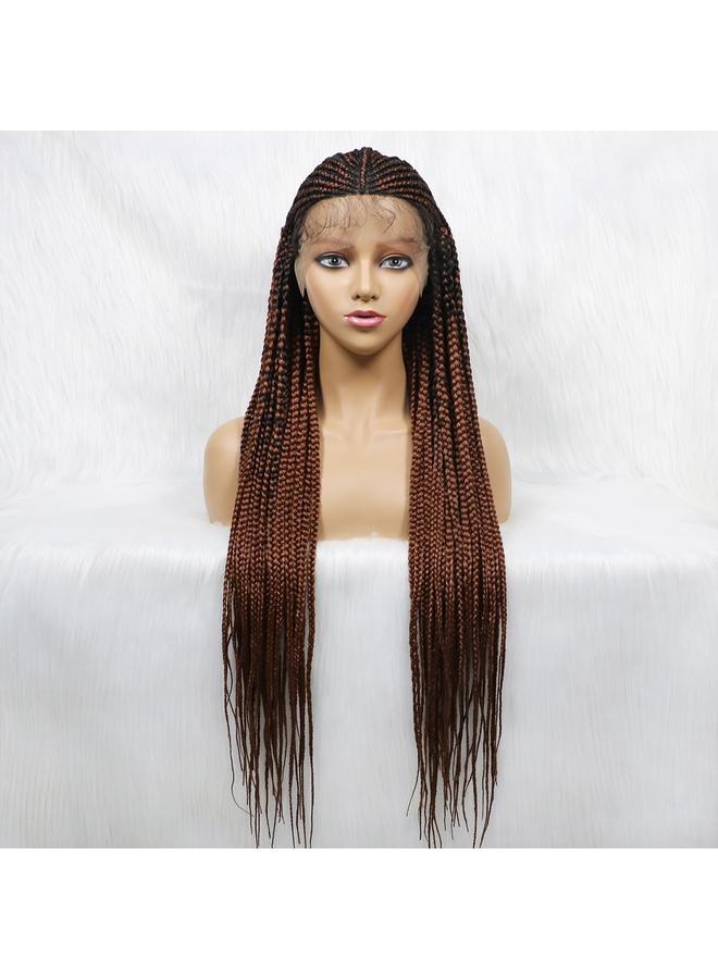 Bluejw African Braid Front Lace Wig Hair European And American Wig Women's Long Straight Hair Chemical Fiber Headgear Braid Lace Wig - Image 4