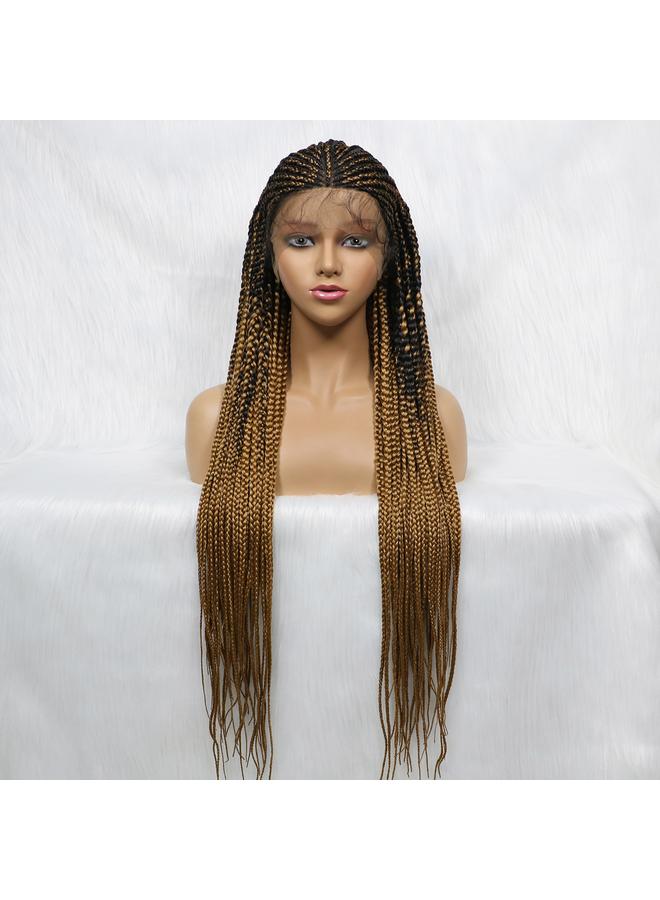 Bluejw African Braid Front Lace Wig Hair European And American Wig Women's Long Straight Hair Chemical Fiber Headgear Braid Lace Wig - Image 3