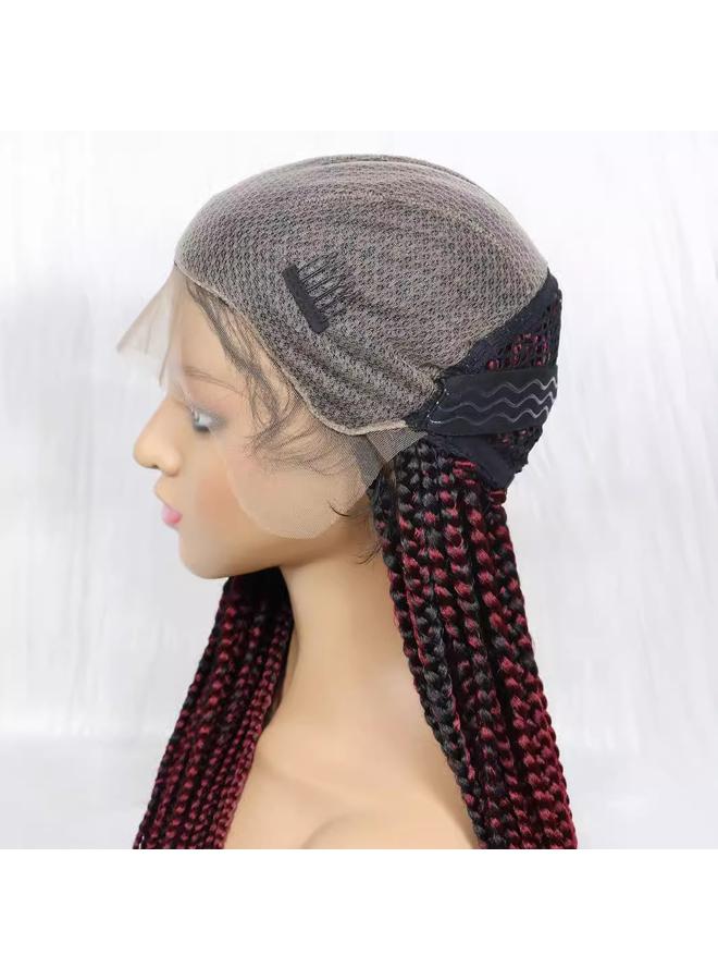 Bluejw African Braid Front Lace Wig Hair European And American Wig Women's Long Straight Hair Chemical Fiber Headgear Braid Lace Wig - Image 5