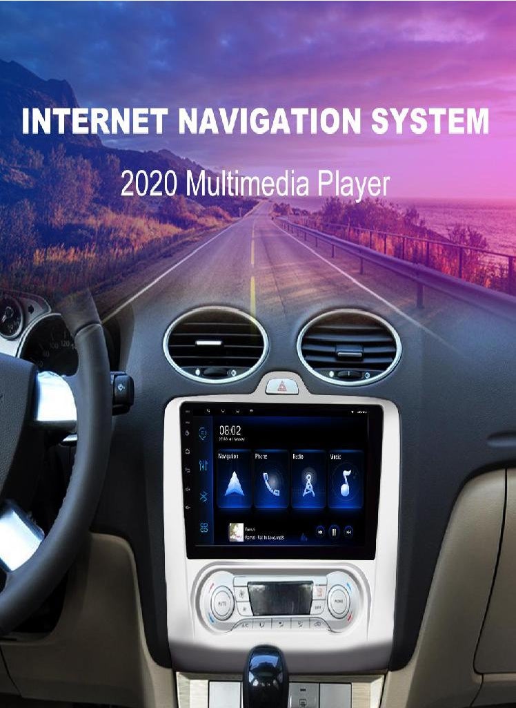 Eckek - Podofo Android 9.1 Double Din 9 Inch Car Player for Ford Focus Mk2 2004-2011 Autoradio GPS WIFI Bluetooth FM Receiver Multimedia Video Car MP5 Player - Image 1