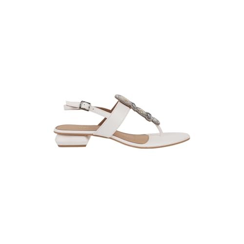 Metro Women’s White Elegant Ethnic Sandals with Zari Embellishment UK/4 EU/37 (33-837) - Image 4