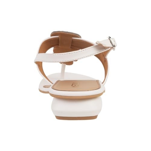 Metro Women’s White Elegant Ethnic Sandals with Zari Embellishment UK/4 EU/37 (33-837) - Image 5