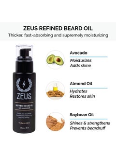Zeus Refined Essential Beard Care Kit with Travel Toiletry Bag - Beard Wash, Beard Conditioner, Refined Beard Oil & Travel Dopp Bag – (Verbana Lime) Made in USA  - Image 4