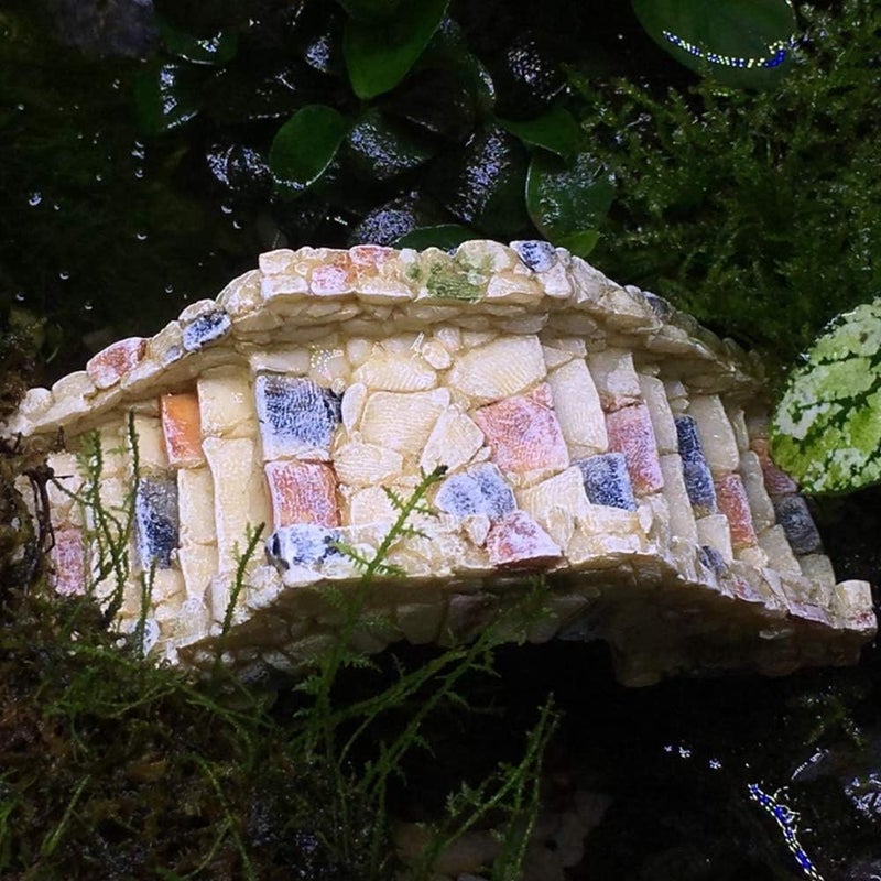 MonLiya Garden Decoration Resin Craft Mini Bridge Outdoors Artificial Bridge Set Arch Plank Bridge Rockery Bonsai House Garden Decor Fish Tank Ornament Micro Landscape Gift - Image 3