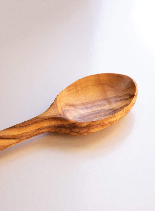 Thirteen Chefs Tramanto Olive Wood Spoon, Beautiful Hand-Carved Mixing Serving Spoon, 12 inches - Image 5