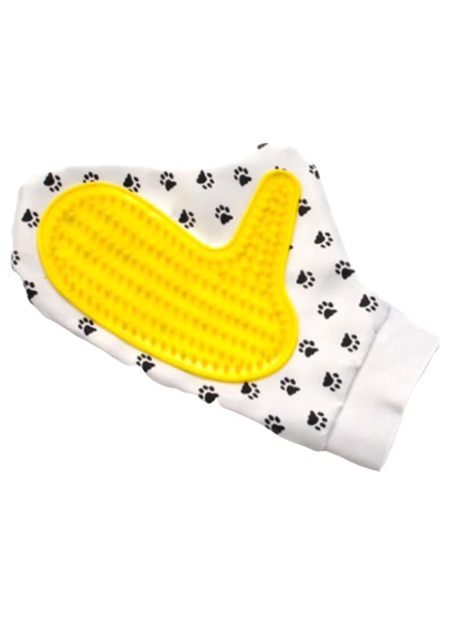 إسكدنيا قفاز استحمام وتدليك خاص للحيوانات الأليفة أصفر/أبيض/أسود 25 x 17سم - Image 1