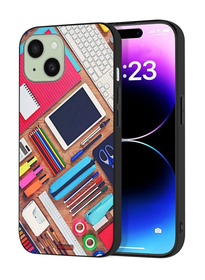 Tolwak Apple iPhone 15 Protective Case Cover Girl Hobby Desk - Image 1