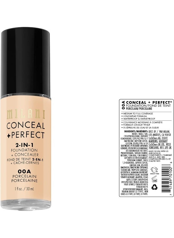 Conceal + Perfect 2-In-1 Foundation - 30Ml, 00A Porcelain