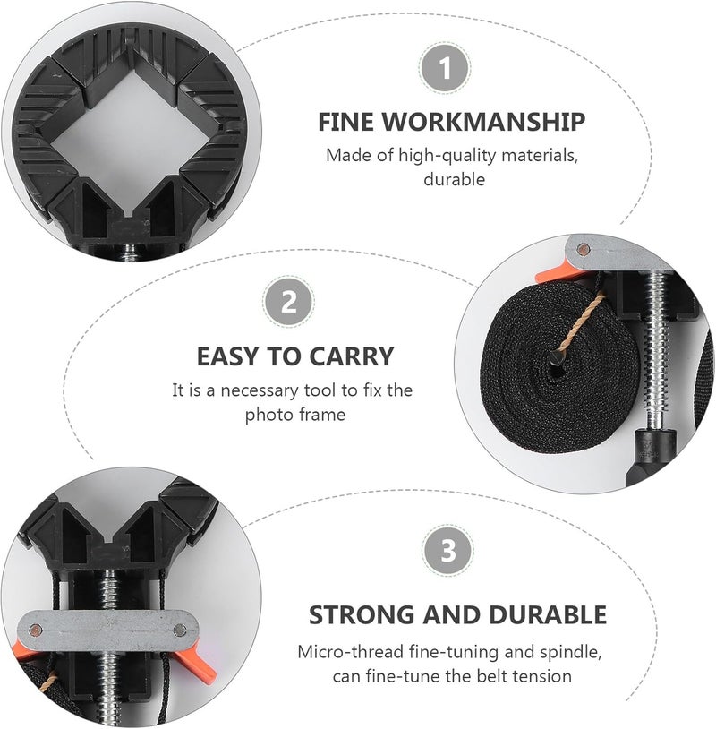 ARTIBETTER Quick Tensioning Right Angle Woodworking Clamp with Fine-tune Strap for Photo Frame and Corner Reinforcement Easy-use Adjustable Tightening Tool for Accurate Frame Assembly - Image 4