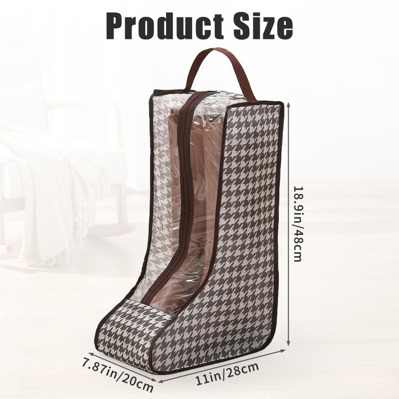 Suohheh 2 Pack Boot Storage Bag, Portable Dust Proof Boot Bags for Cowboy Boots, Shoe Cover Protector Bag for Boots Storage and Organizer Packing, Tall Boot Storage Carry Bag for Travel and Daily Use - Image 3