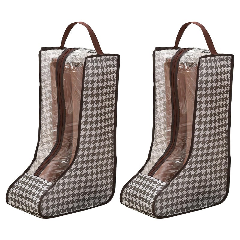 Suohheh 2 Pack Boot Storage Bag, Portable Dust Proof Boot Bags for Cowboy Boots, Shoe Cover Protector Bag for Boots Storage and Organizer Packing, Tall Boot Storage Carry Bag for Travel and Daily Use - Image 1