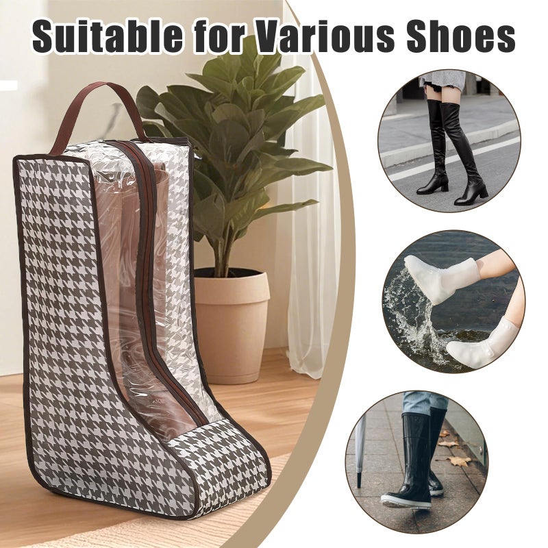 Suohheh 2 Pack Boot Storage Bag, Portable Dust Proof Boot Bags for Cowboy Boots, Shoe Cover Protector Bag for Boots Storage and Organizer Packing, Tall Boot Storage Carry Bag for Travel and Daily Use - Image 5