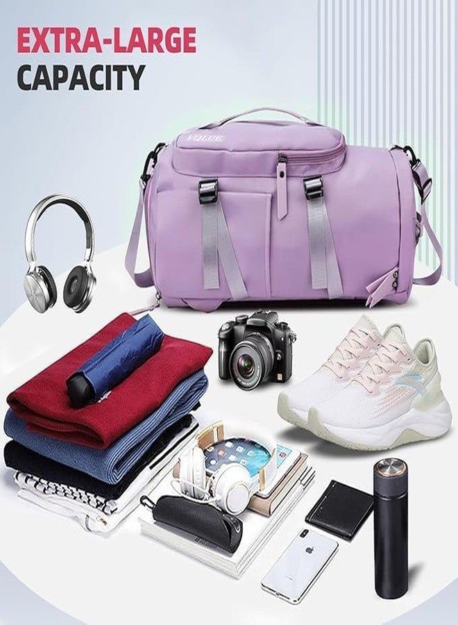 SUNBEET 2 in 1 Travel Duffel Bag with Shoe Compartment, Convertible Sports Gym Backpack for Men & Women, Water-Resistant Overnight Travel Duffel Bag for Fitness, Outdoor, Hiking - Image 5