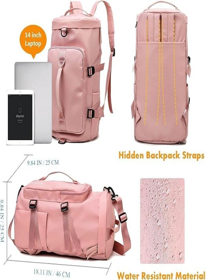 SUNBEET 2 in 1 Travel Duffel Bag with Shoe Compartment, Convertible Sports Gym Backpack for Men & Women, Water-Resistant Overnight Travel Duffel Bag for Fitness, Outdoor, Hiking - Image 3