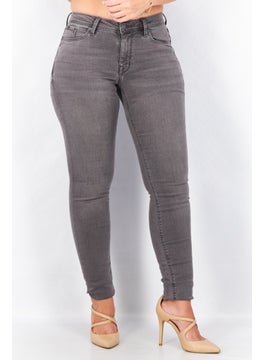 Women Skinny Fit Dark Wash Stretchable Denim Jeans, Black