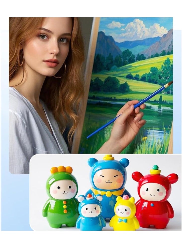 CMGTYYD Clay Varnish, 120ml Matte Air Dry Clay Varnish, Clear Sealer with 2 Brushes for Pottery, Wood, Oil Paintings Crafts Scratch Resistant, Waterproof Finish for Artworks (Matte 120Ml) - Image 4