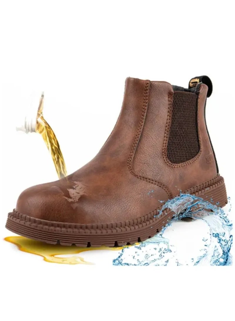 Steel Toe Safety Work Boots for Men  Women – Waterproof, Puncture-Proof, Indestructible Industrial Construction Shoes, Slip-Resistant Work Sneakers (40 EUR) - Image 1