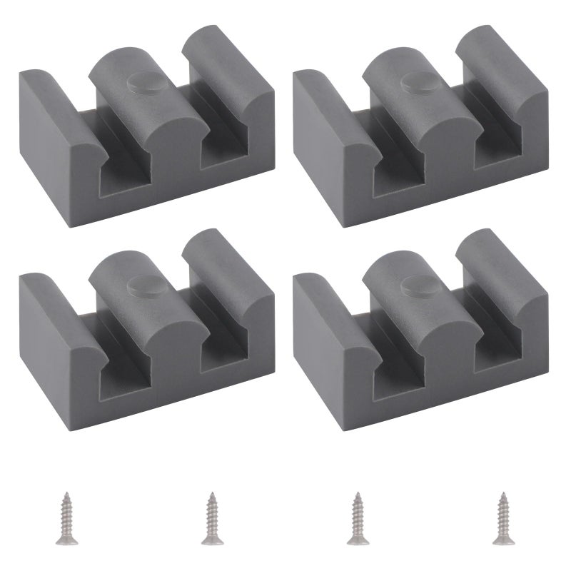 INCREWAY 4PCS Framed Sliding Silicone Door Bumpers Suitable for All Kinds of Shower Glass Moving Doors, Clear Shower Doors (Grey) - Image 1