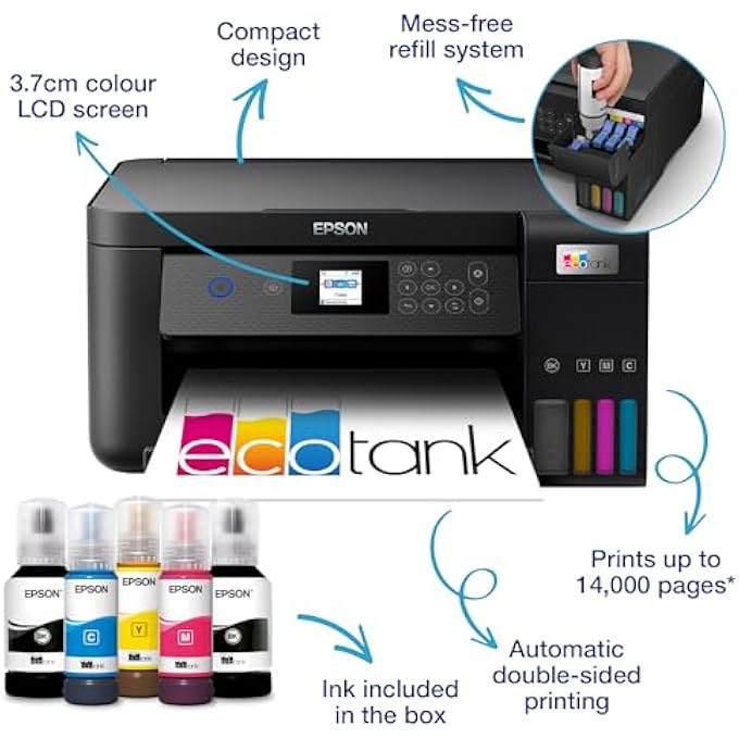 ECOTANK ET-2850 A4 MULTIFUNCTION WI-FI INK TANK PRINTER, WITH UP TO 3 YEARS OF INK INCLUDED - Image 3