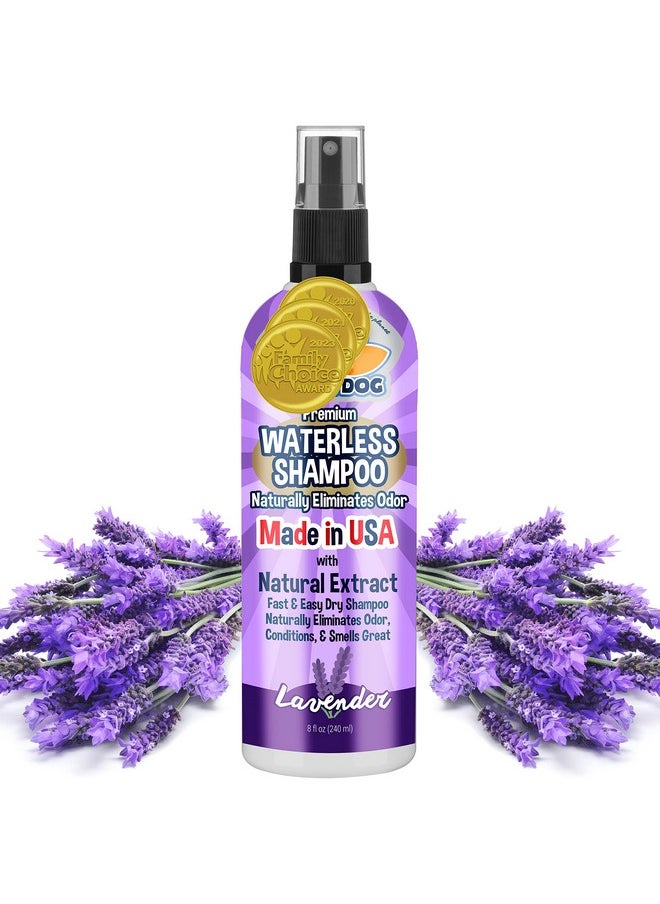 Bodhi Dog - Waterless Shampoo | Natural Dry Shampoo For Dogs Or Cats | Neutralizes Pet Odor | No Rinse Required | Made With Natural Extracts | Vet Approved Made In Usa (Lavender, 8 Fl Oz) - Image 1