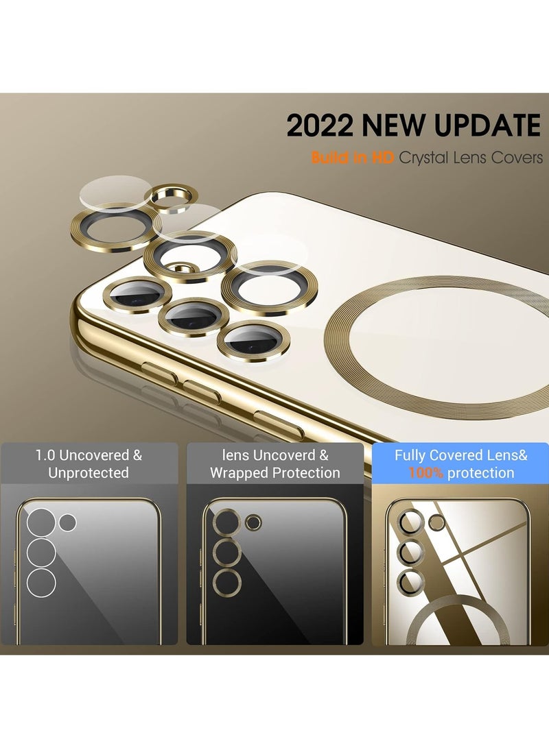 GOLDEN MASK GOLDEN MASK Compatible with Samsung Galaxy S24 Magnetic MagSafe Case With Camera Lens (Gold) - Image 3