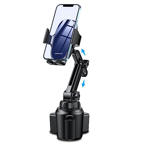 Miracase Universal Cup Phone Holder for Car, [Upgraded Version] Adjustable Long Neck Car Cup Holder Phone Mount Cradle Friendly Compatible with iPhone Samsung Google and All Smartphones, Blue - Image 1