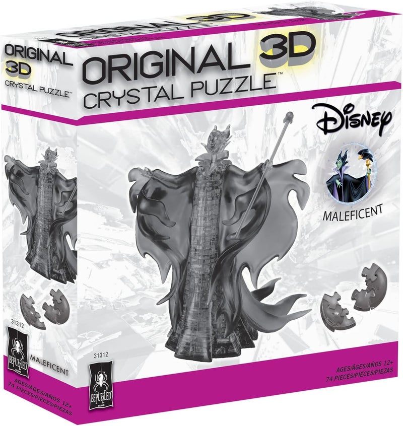 BePuzzled Disney Maleficent Deluxe Original 3D Crystal Puzzle Perfect for Puzzlers Ages 12 and Up Challenging to Complete and Beautiful to Display Collect Them All - Image 2