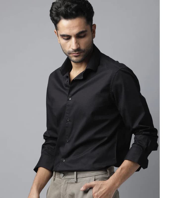 U TURN Slim Fit Casual Shirt for Men - Latest Stylish Shirt for Men - Black, Xx-Large - Image 2