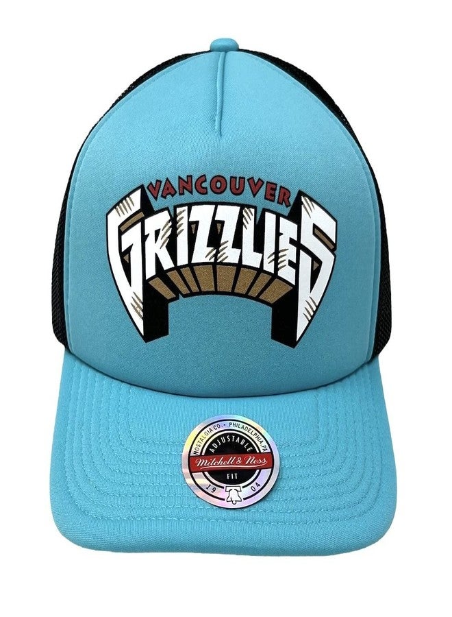 Mitchell & Ness Vancouver Grizzlies Memphis Jersey Hook Trucker Mesh Snapback Adjustable Hat Cap - Teal - Image 1
