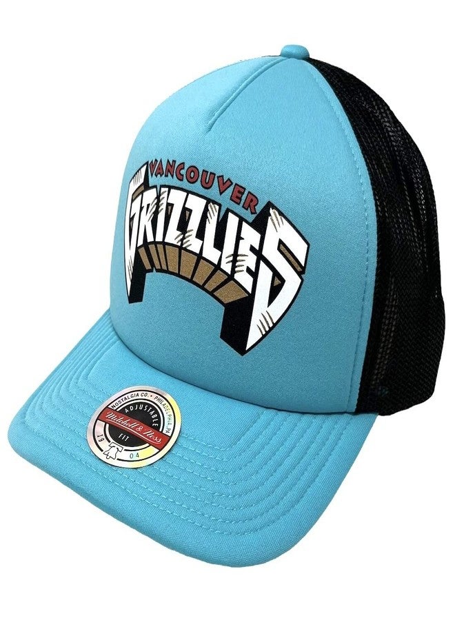 Mitchell & Ness Vancouver Grizzlies Memphis Jersey Hook Trucker Mesh Snapback Adjustable Hat Cap - Teal - Image 3