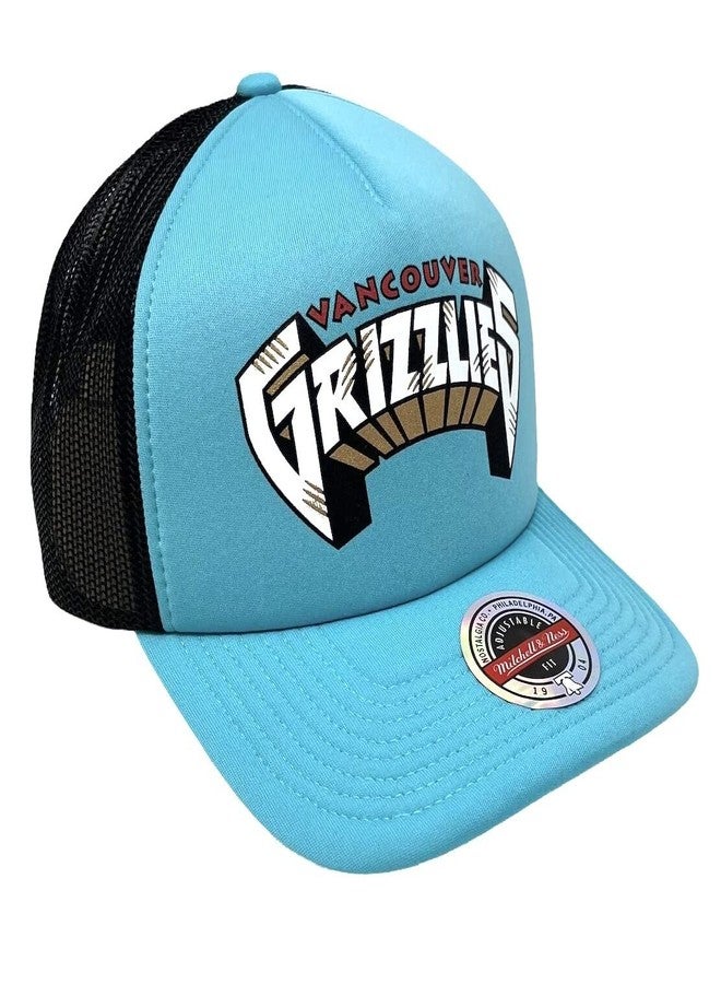 Mitchell & Ness Vancouver Grizzlies Memphis Jersey Hook Trucker Mesh Snapback Adjustable Hat Cap - Teal - Image 2